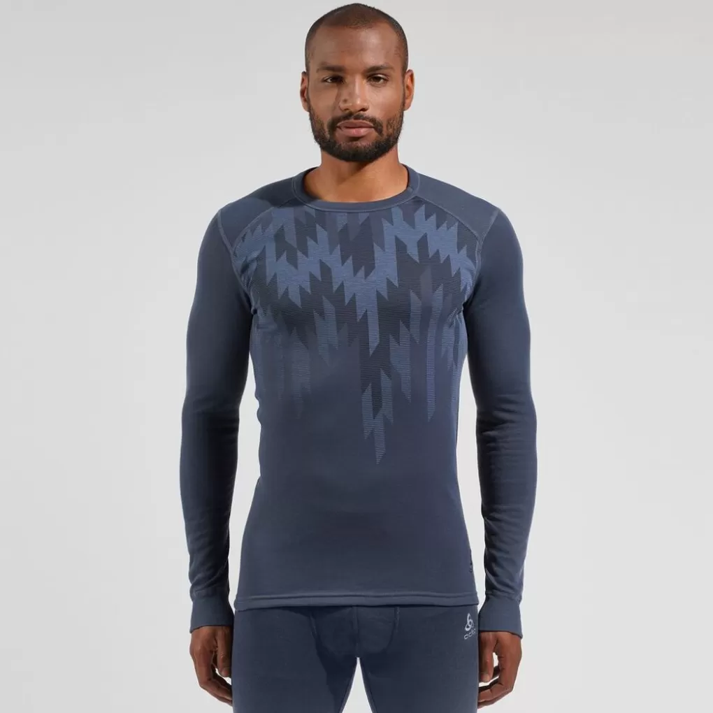 Odlo Active Warm Graphic Longsleeve Basislaag India Ink Cheap