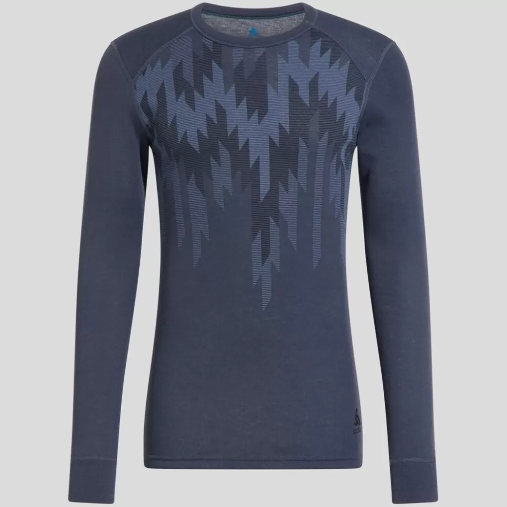 Odlo Active Warm Graphic Longsleeve Basislaag India Ink Cheap