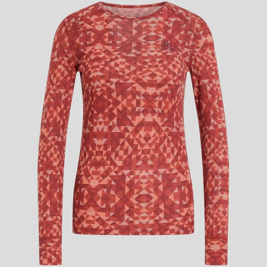 Odlo Active Warm Graphic Longsleeve Basislaag Cinnabar Clearance