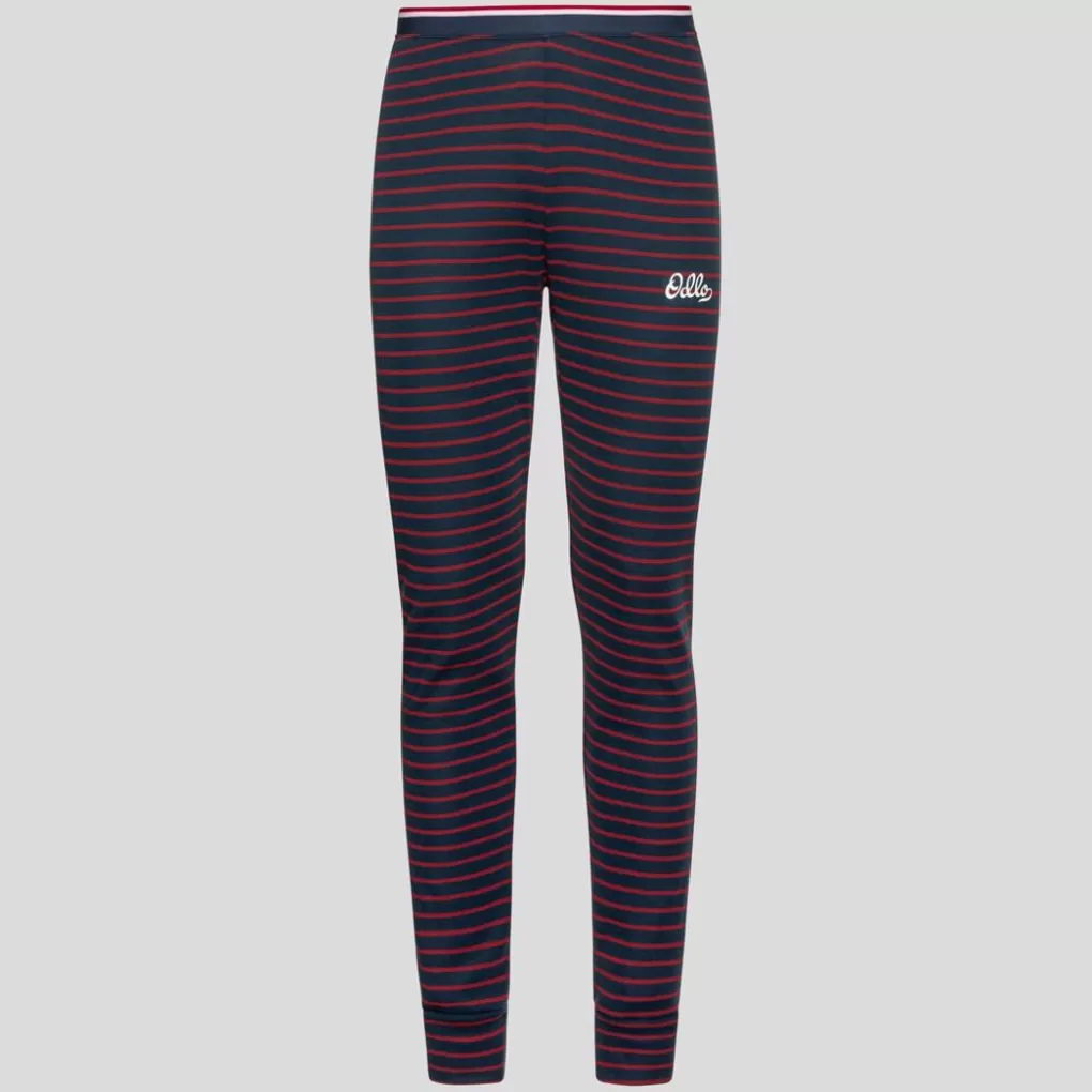 Odlo Active Warm Originals Stripe Broek Dark Sapphire - Sundried Tomato Store