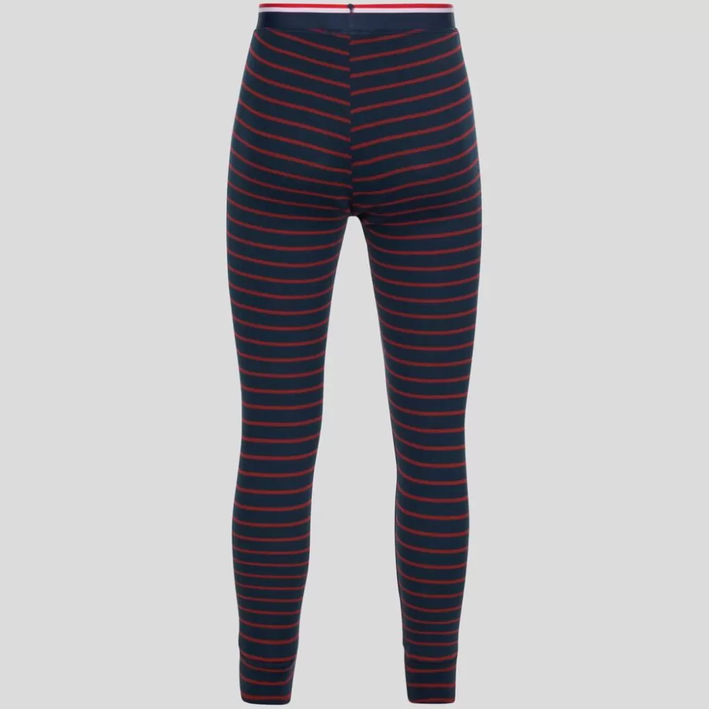 Odlo Active Warm Originals Stripes Broek Voor Kinderen Dark Sapphire - Sundried Tomato Discount