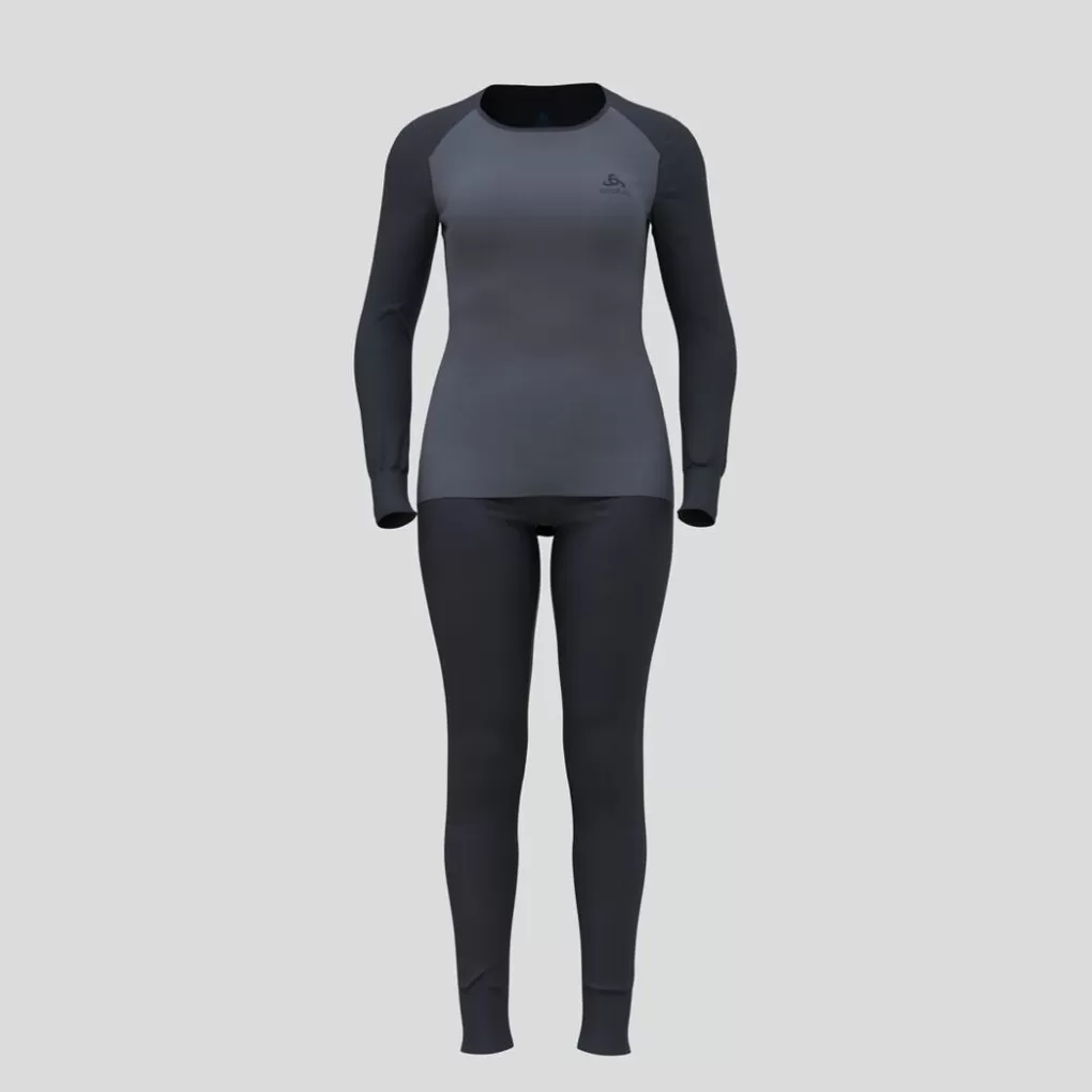 Odlo Active Warm-Basislaagset Voor Dames India Ink - Folkstone Gray Clearance