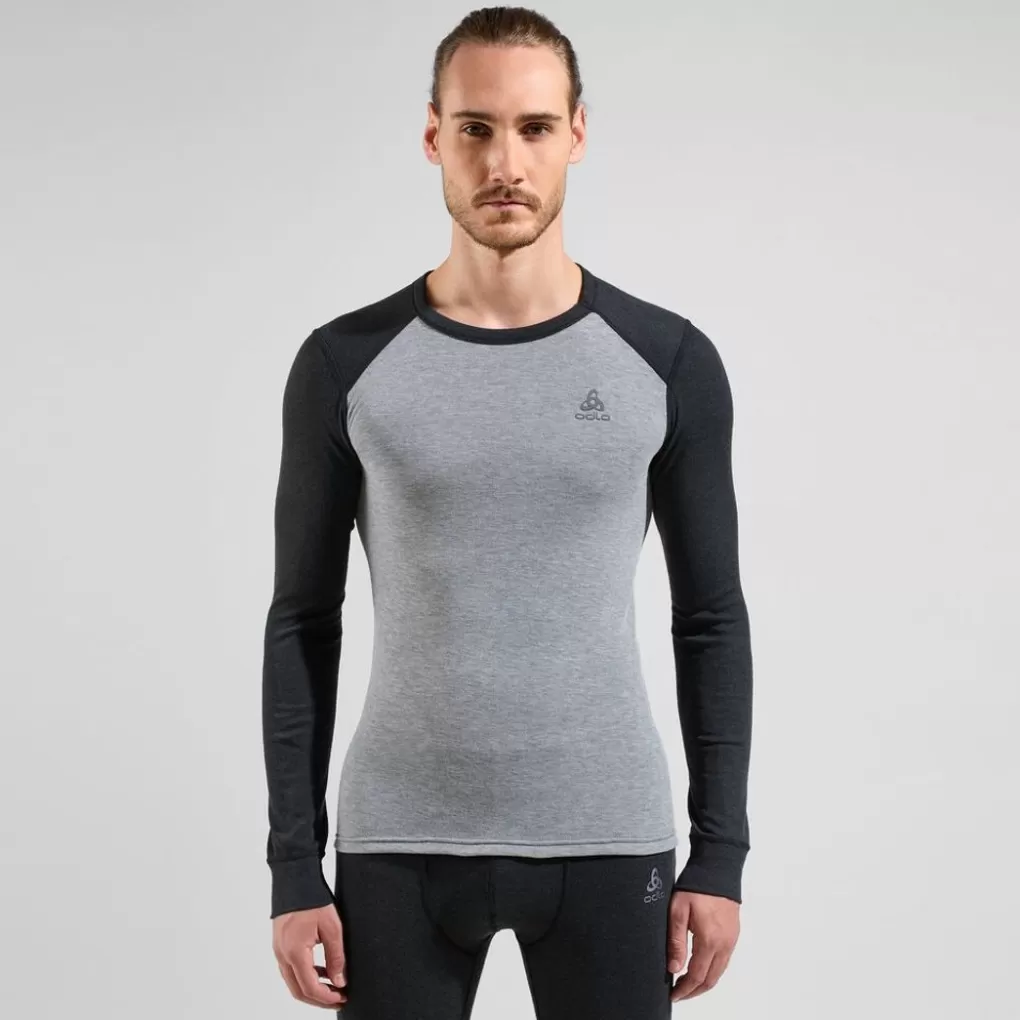 Odlo Active Warm-Basislaagset Voor Heren Dark Grey Melange - Grey Melange Outlet