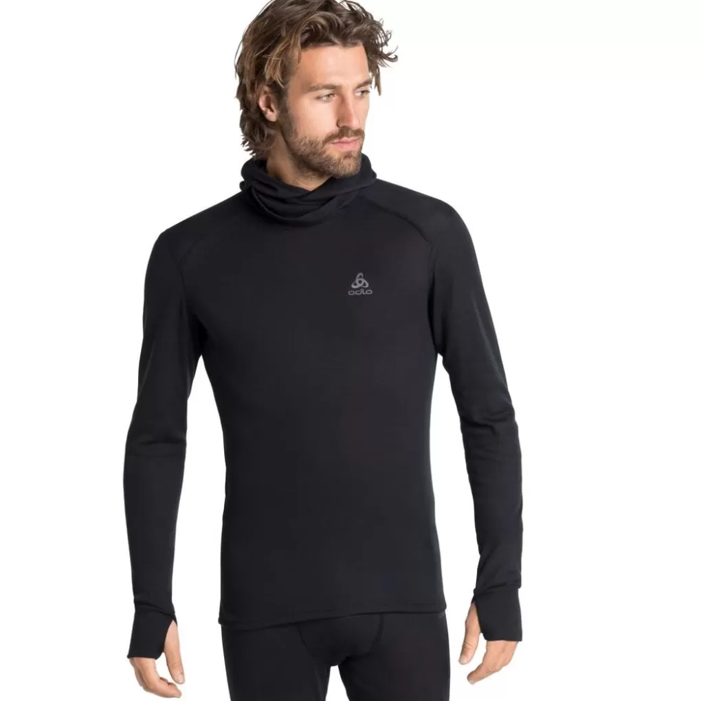 Odlo Active Warm-Basislaagtop Met Gezichtsmasker Voor Heren Black Cheap