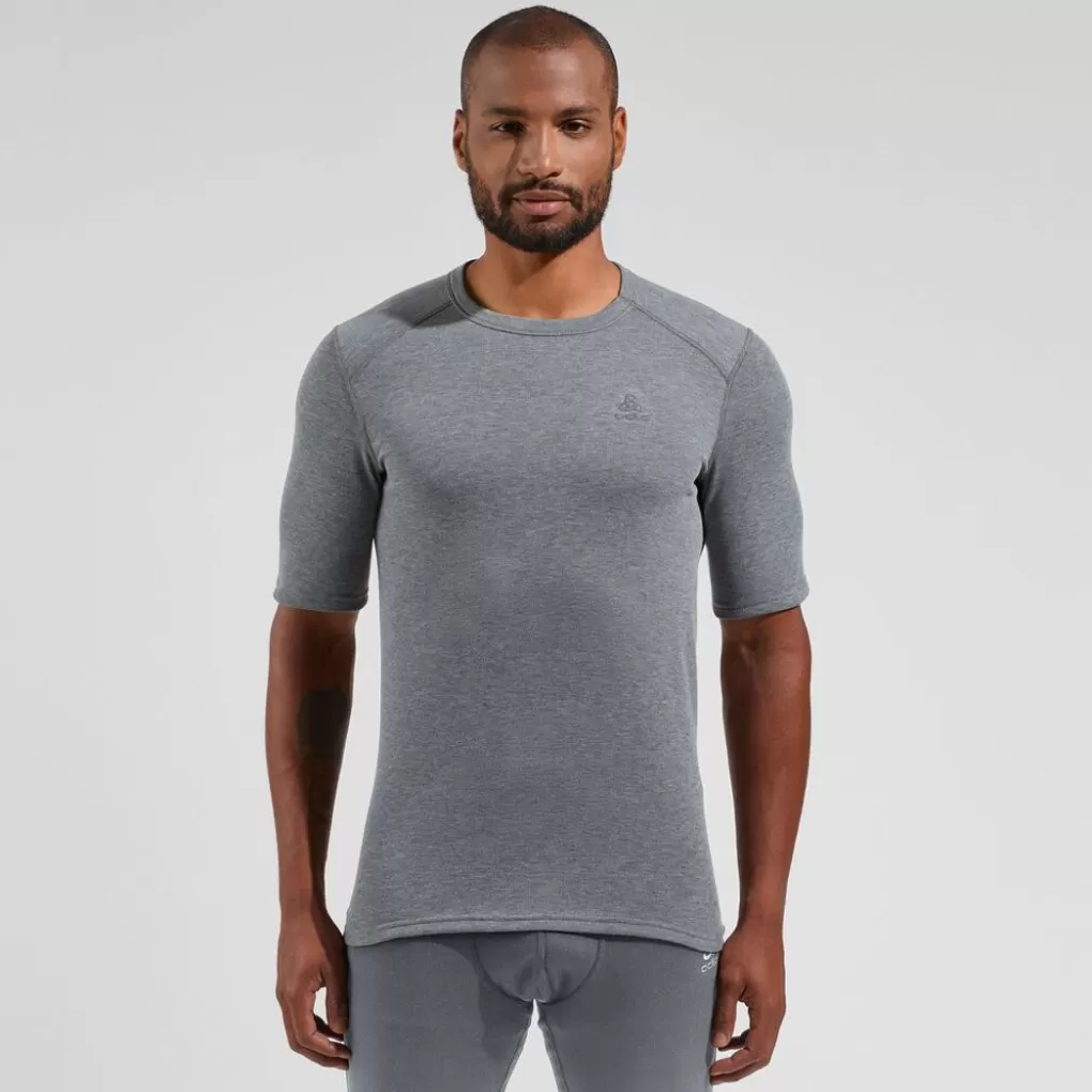 Odlo Active Warm-Basislaag-T-Shirt Voor Heren Odlo Steel Grey Melange Best Sale