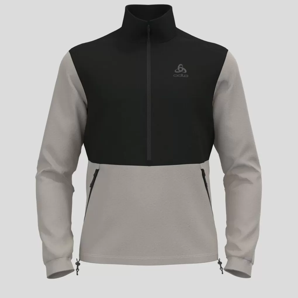 Odlo Ascent 365 Pullover Van Hoogpolig Fleece Silver Cloud - Black Best