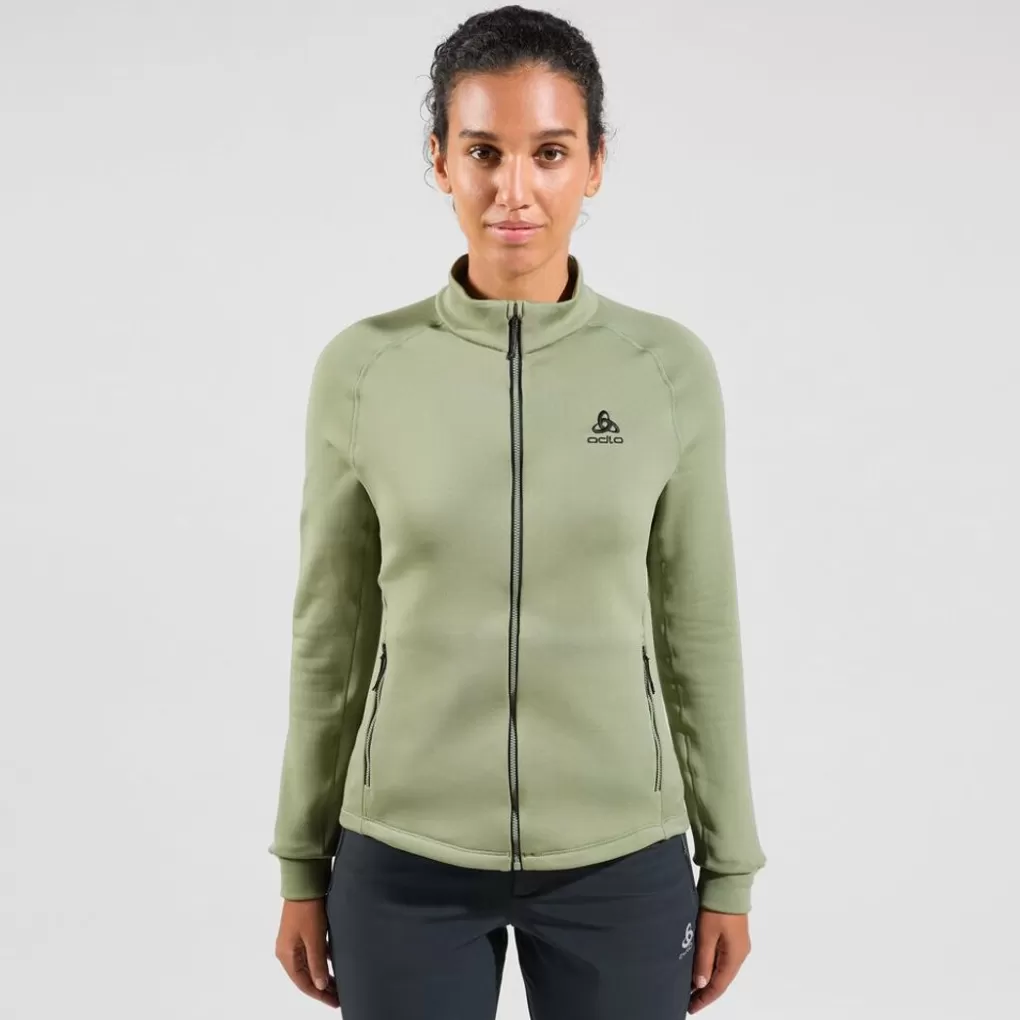 Odlo Berra Mid Layer Met Rits Matte Green Flash Sale