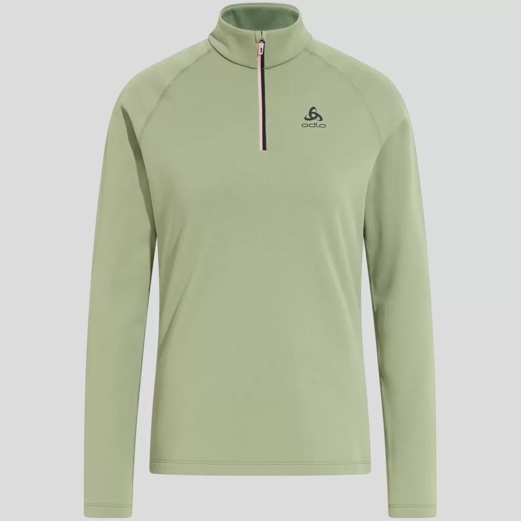 Odlo Besso Mid Layer Met Lange Mouwen En Halve Rits Matte Green Shop