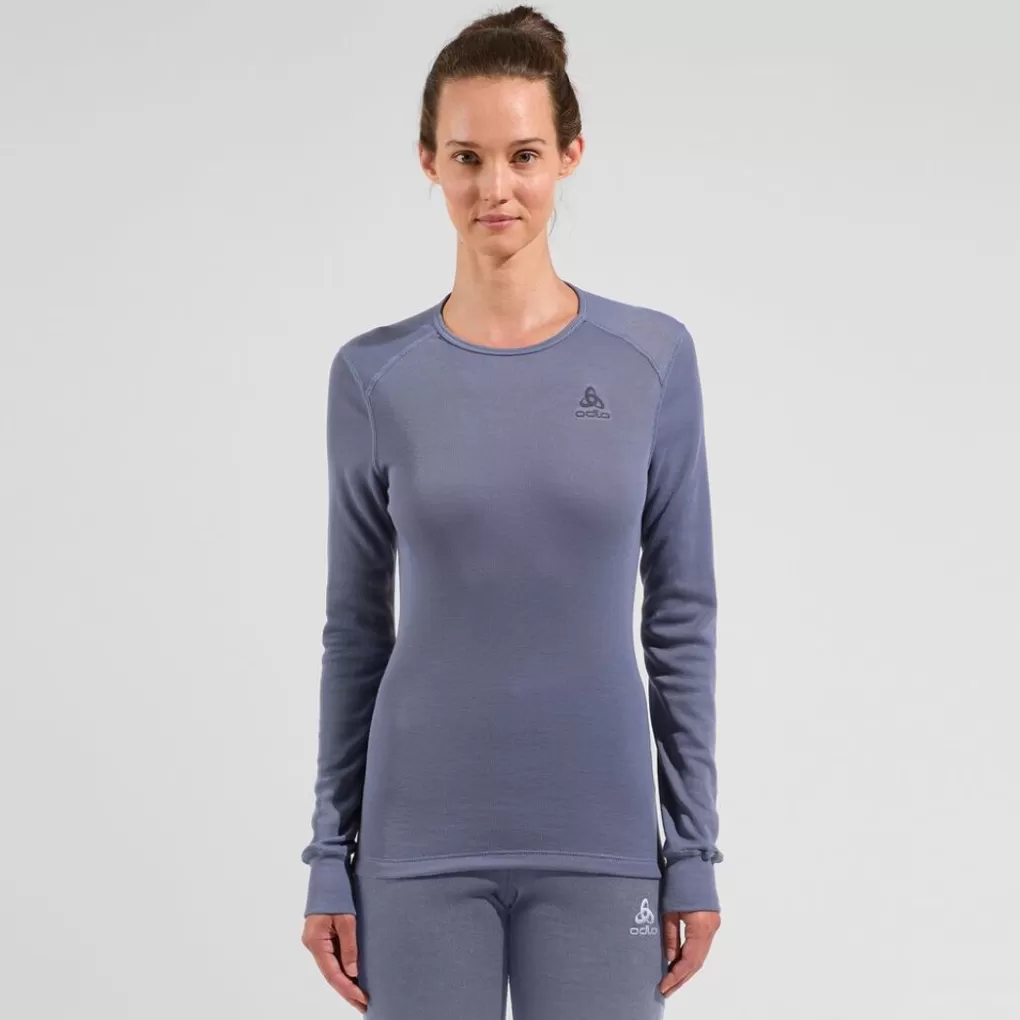 Odlo Damen Active Warm Base Layer Oberteil Folkstone Gray Flash Sale