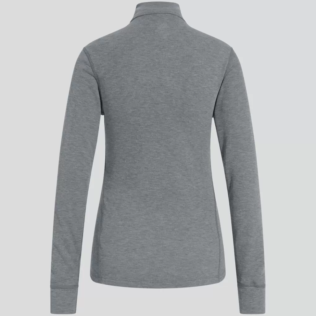 Odlo Damen Active Warm Base Layer Oberteil Odlo Steel Grey Melange Outlet