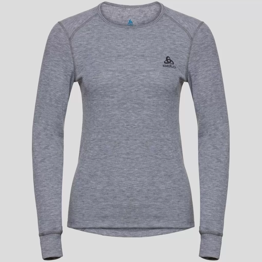 Odlo Damen Active Warm FunktionsUnterwäsche Langarm-Shirt Grey Melange Outlet