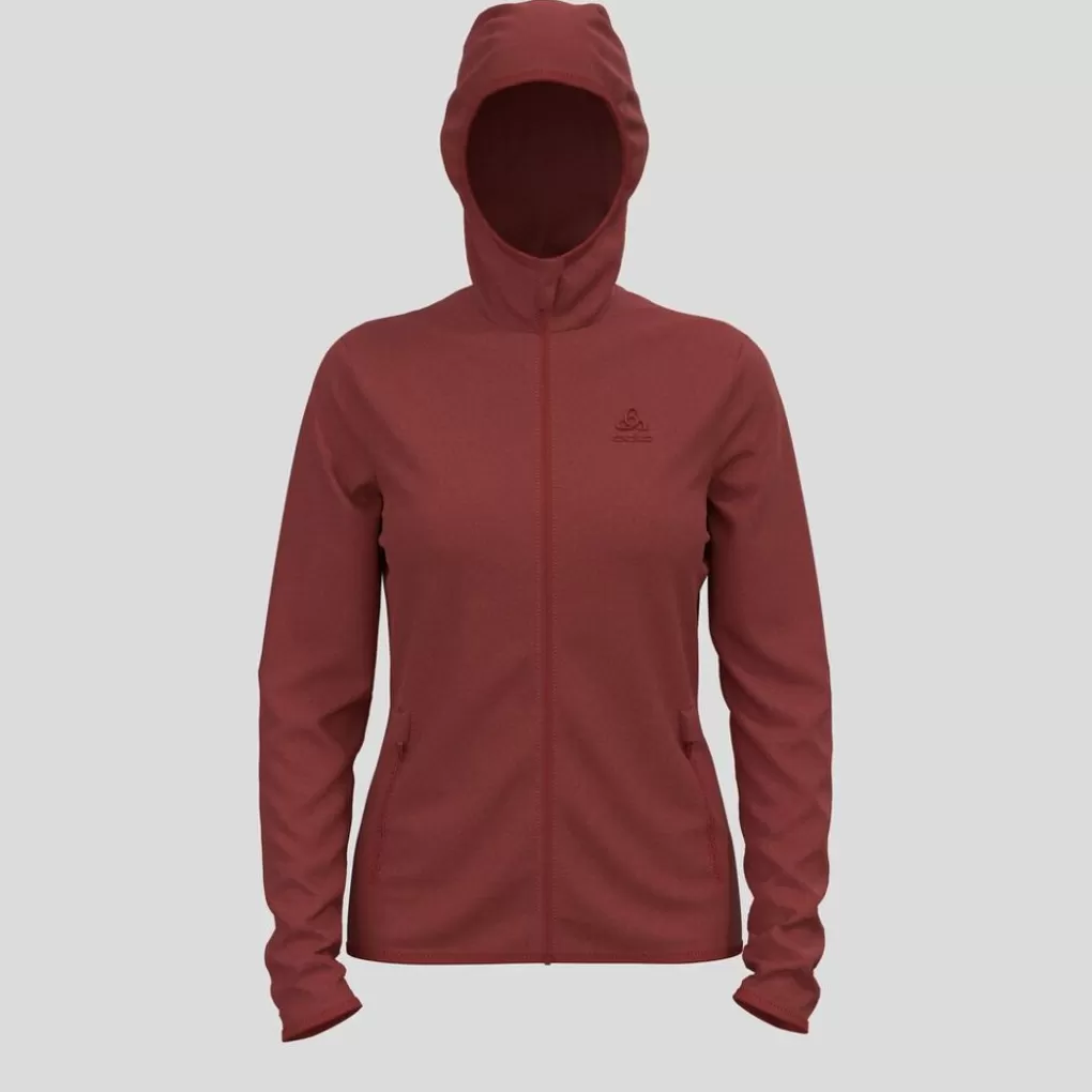 Odlo Damen Roy Fleecejacke Mit Kapuze Pale Mauve - Spiced Apple Cheap