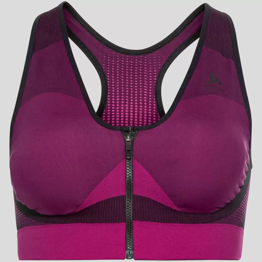 Odlo Damen Seamless High Sport-Bralette Black - Festival Fuchsia Best