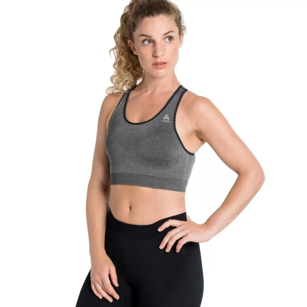 Odlo Damen Seamless Medium Ceramicool Sport-Bh Odlo Silver Grey Melange Flash Sale