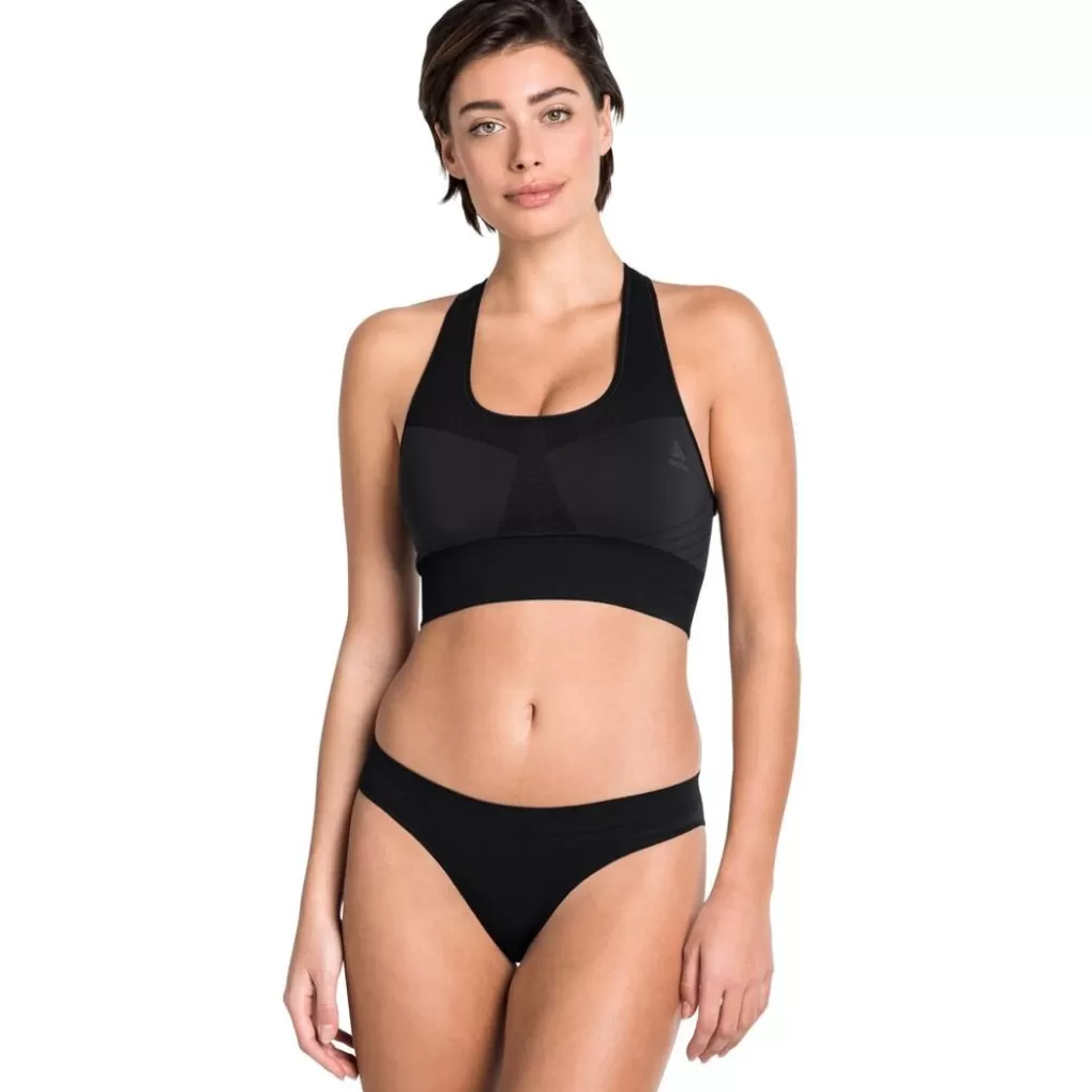 Odlo Damen Seamless Medium Sport-Bh Black Hot