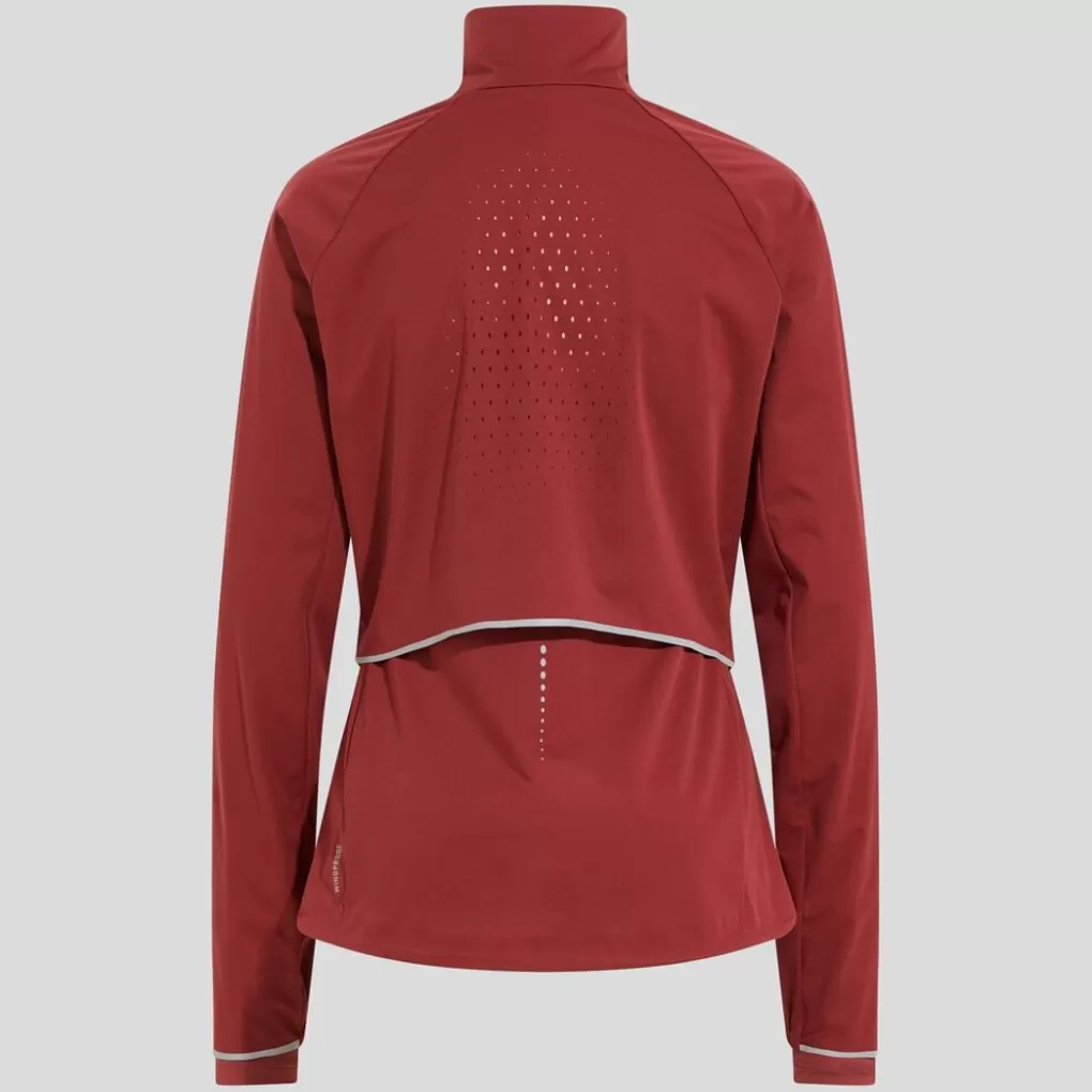 Odlo Damen Zeroweight Pro Warm Laufjacke Spiced Apple Clearance