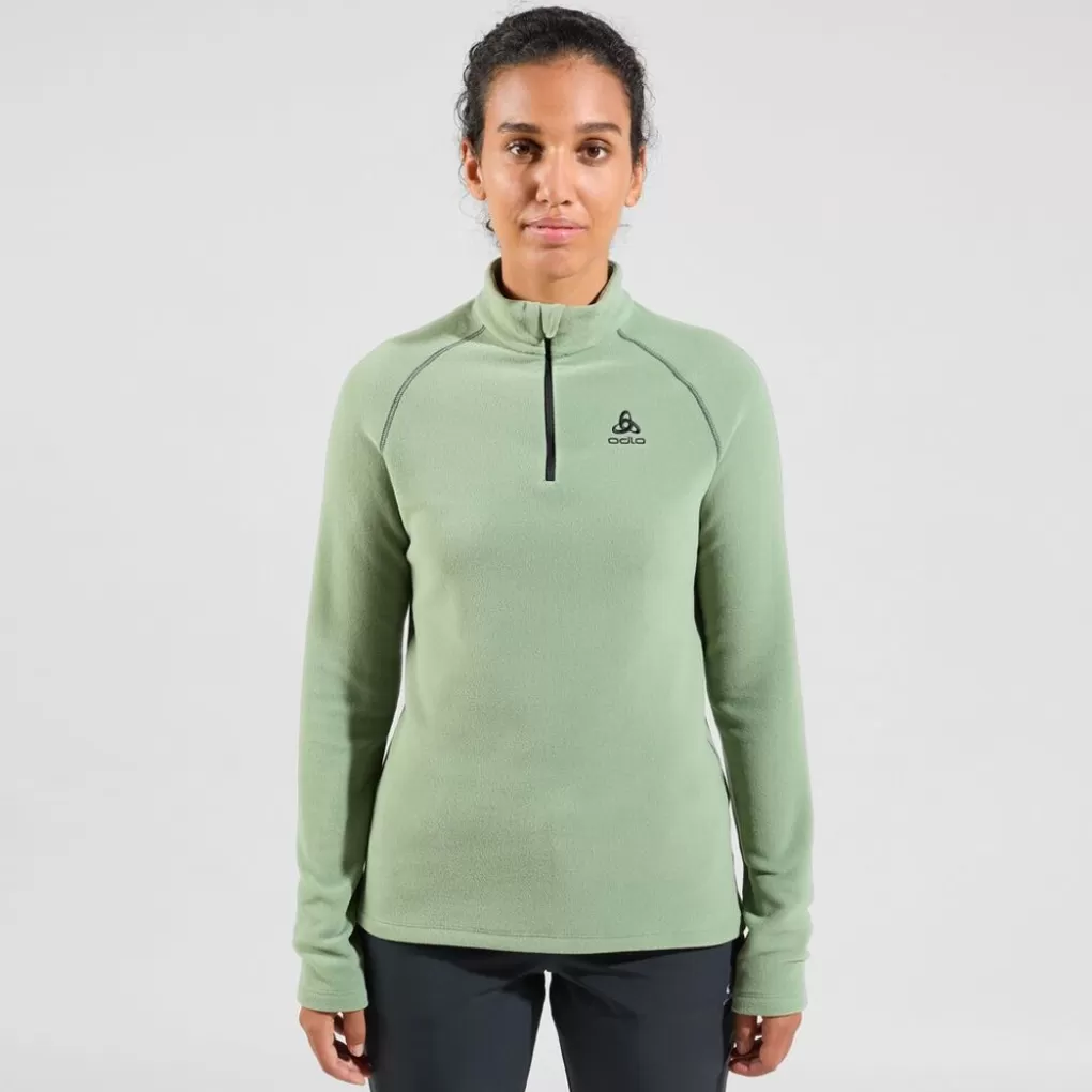 Odlo De Rigi Mid Layer Met Halve Rits Matte Green Outlet