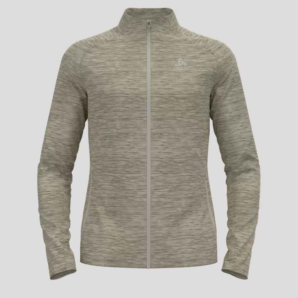 Odlo Essentials Ceramiwarm Tussenlaag Met Rits Silver Cloud Melange Sale