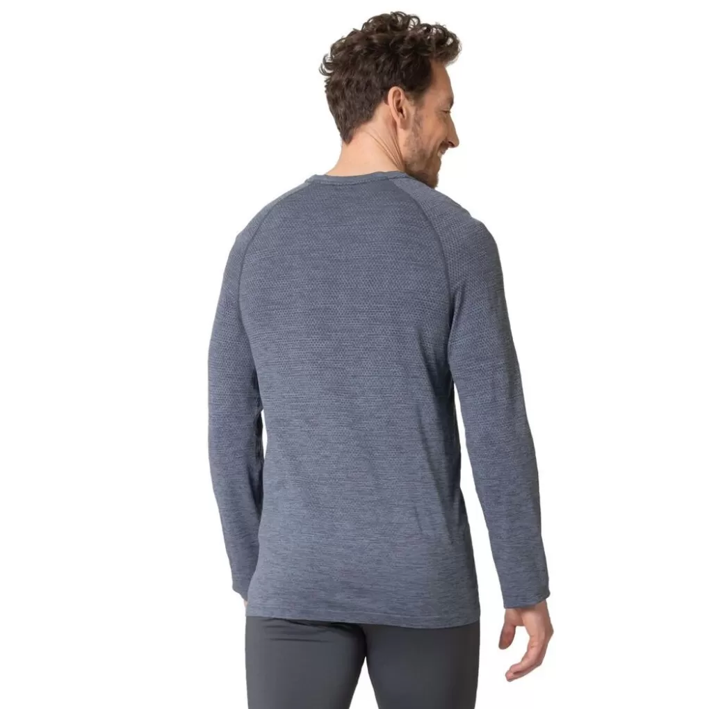 Odlo Essentials Naadloos Hardloopshirt Met Lange Mouwen Folkstone Gray Melange Fashion