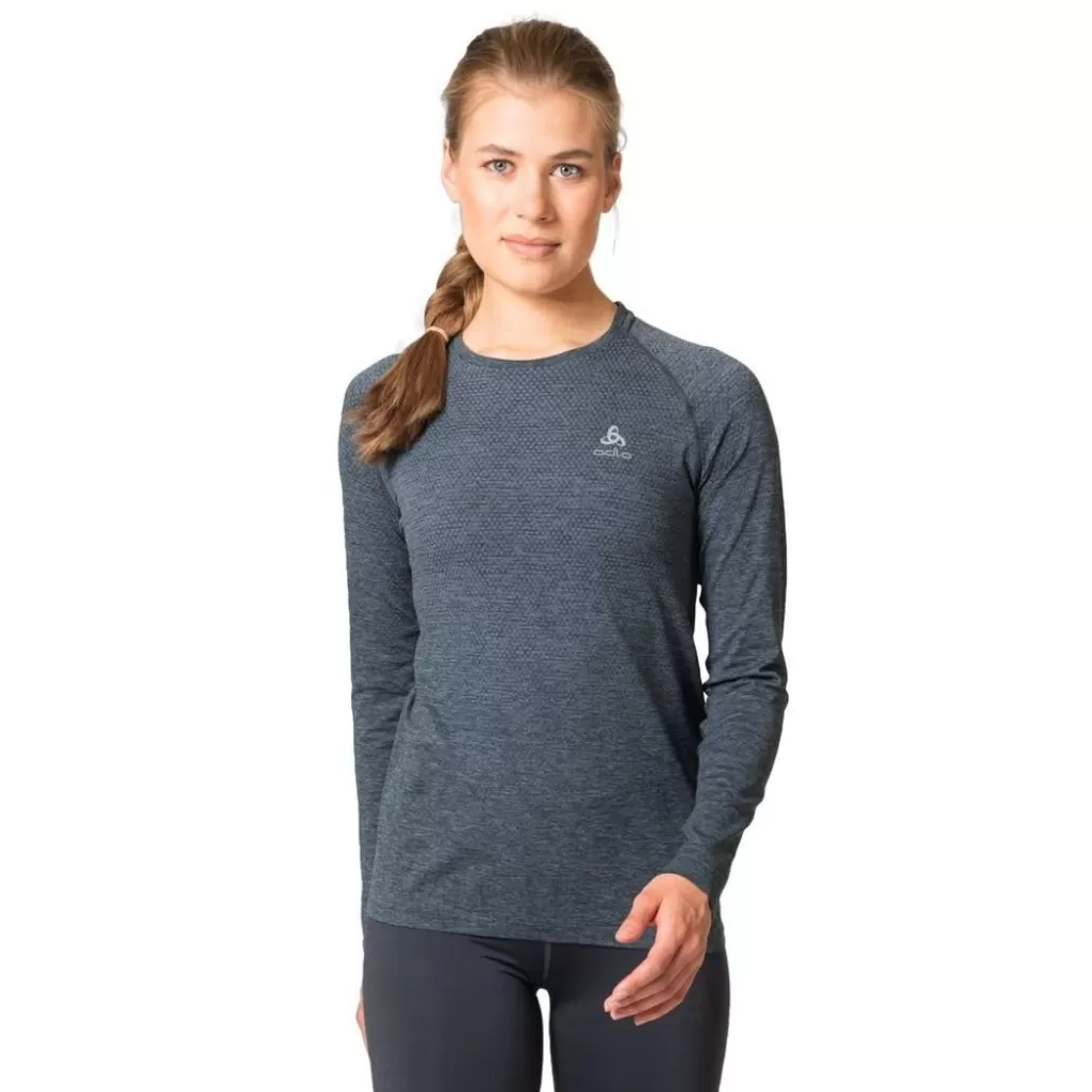 Odlo Essentials Seamless Langarm-Laufshirt India Ink Melange Discount