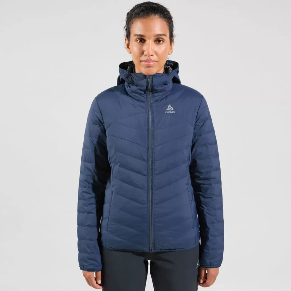 Odlo Gevoerde Cocoon N-Thermic Warm-Jas Met Capuchon Voor Dames Diving Navy Shop