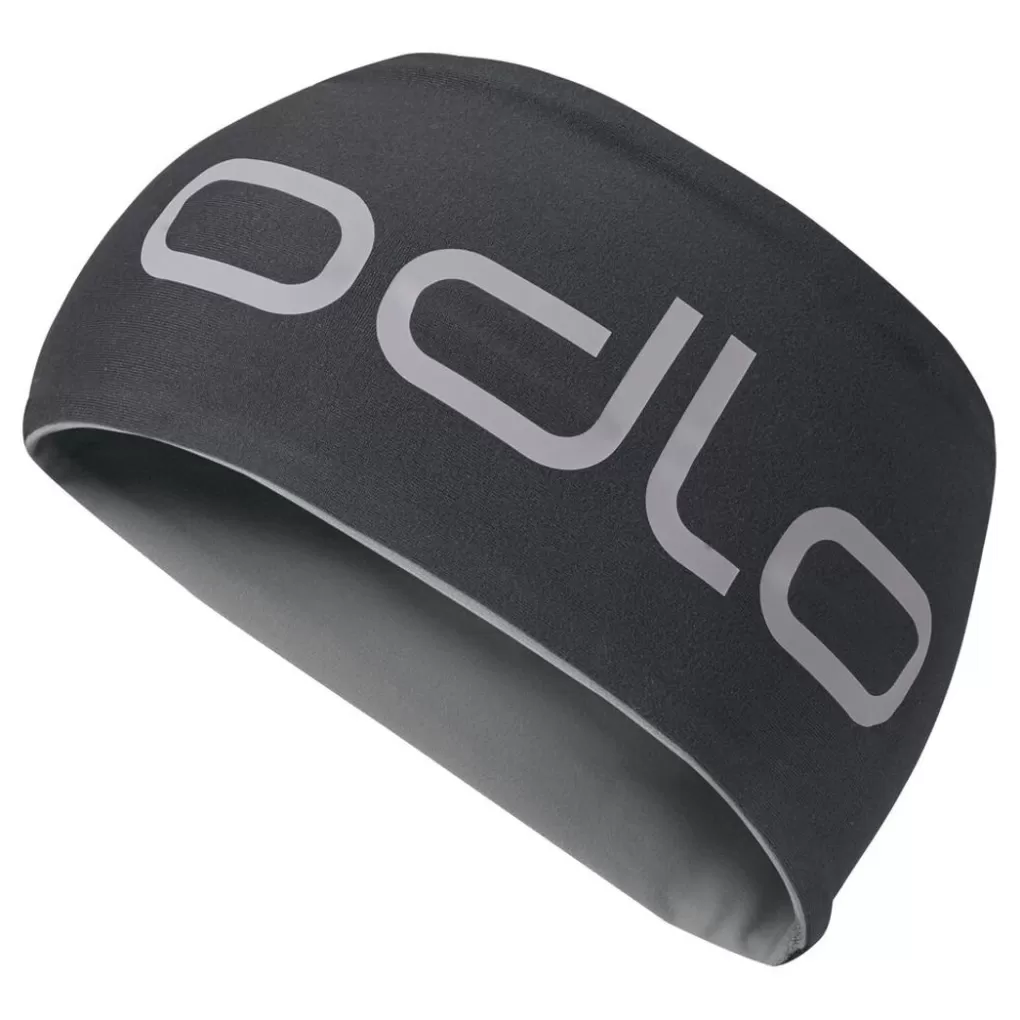 Odlo Hoofdband Reversible Black - Odlo Steel Grey Flash Sale