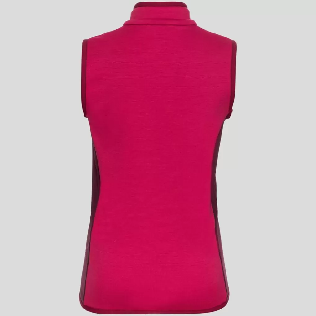 Odlo Kimi Wollen Stretch Fleece Shirt Uit De Weact-Kindercollectie Cerise - Winetasting Clearance