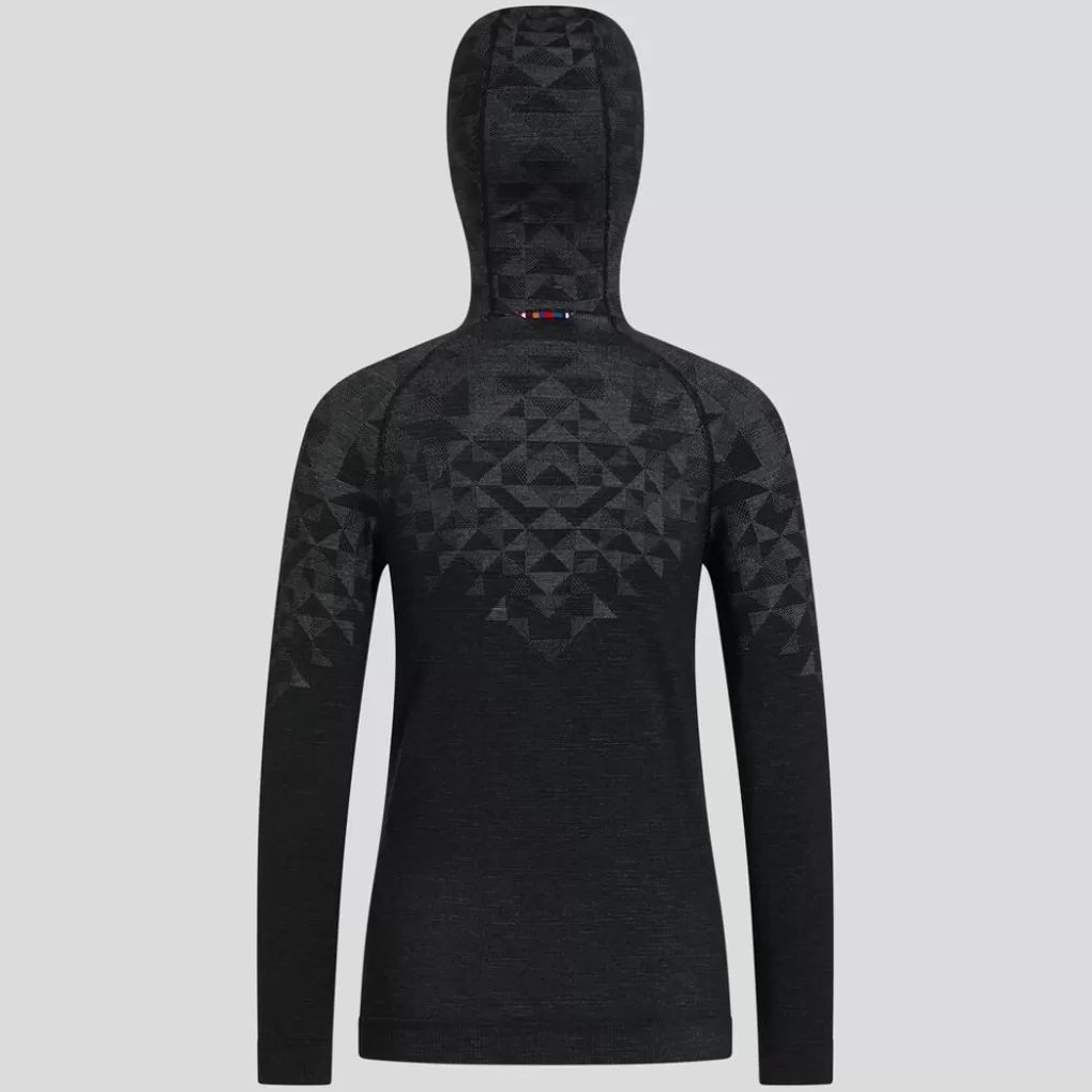 Odlo Kinship Performance Wool Warm Basislaag Met Gezichtsbedekking Black Melange Best Sale