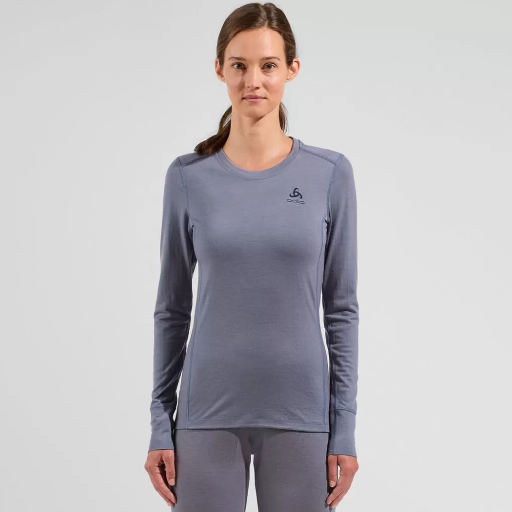 Odlo Natural Merino 200 Base Layer Mit Rundhalsausschnitt Folkstone Gray Store