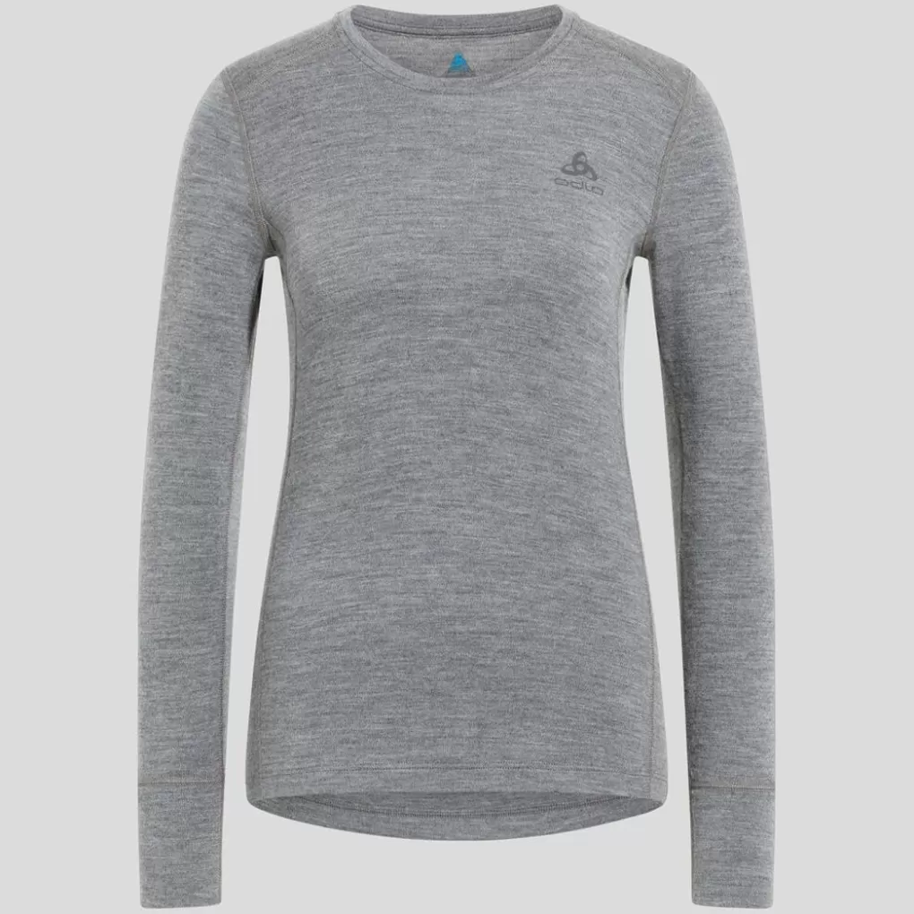 Odlo Natural Merino 260 Base Layer Mit Rundhalsausschnitt Odlo Steel Grey Melange Cheap