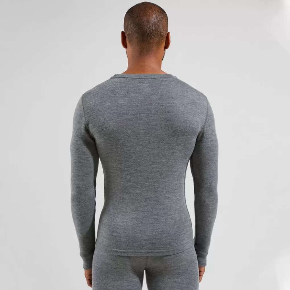 Odlo Natural Merino 260 Basislaag Met Ronde Hals Odlo Steel Grey Melange New