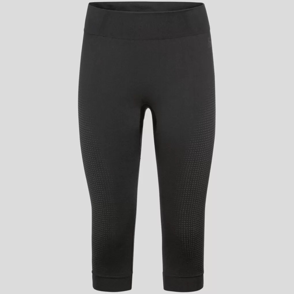 Odlo Performance Warm-Basislaagbroek Met 3/4-Lengte Voor Dames Black - New Odlo Graphite Grey Shop