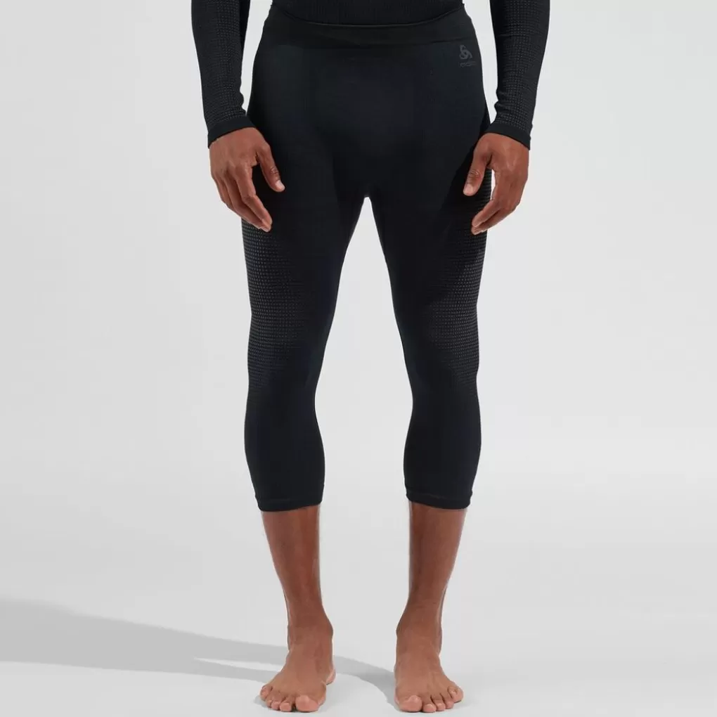 Odlo Performance Warm-Basislaagbroek Met 3/4-Lengte Voor Heren Black - New Odlo Graphite Grey Outlet