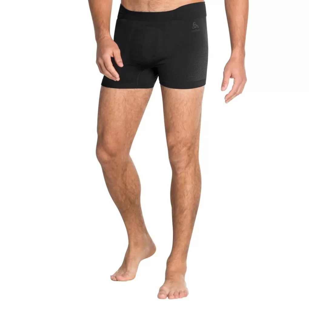 Odlo Performance Warm-Basislaag-Sportboxershort Voor Heren Black - New Odlo Graphite Grey Hot