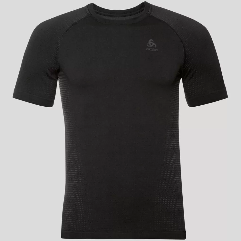 Odlo Performance Warm-Basislaag-T-Shirt Voor Heren Black - New Odlo Graphite Grey Hot