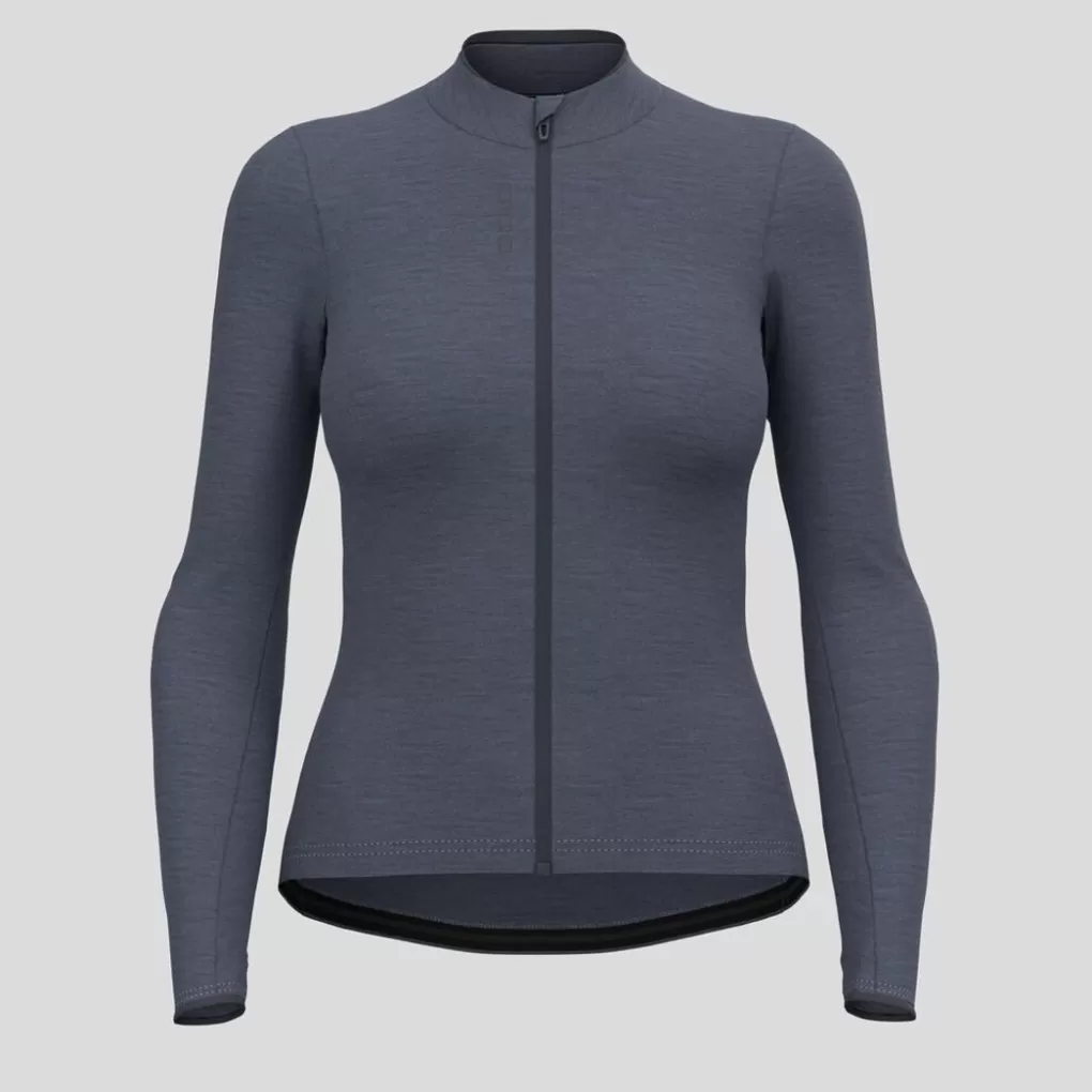 Odlo Performance Wool Langarm-Radtrikot Folkstone Gray Melange Sale