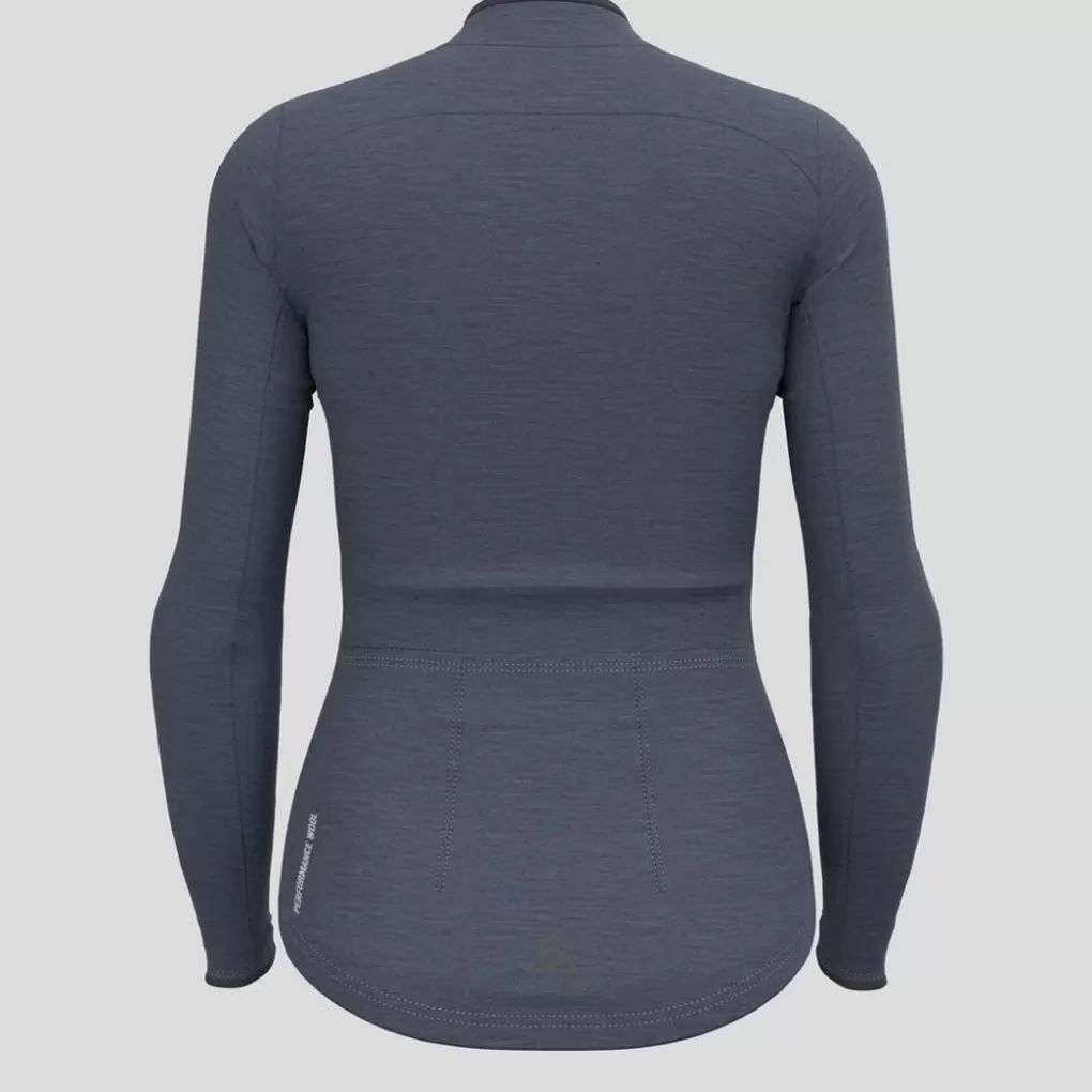 Odlo Performance Wool Langarm-Radtrikot Folkstone Gray Melange Sale