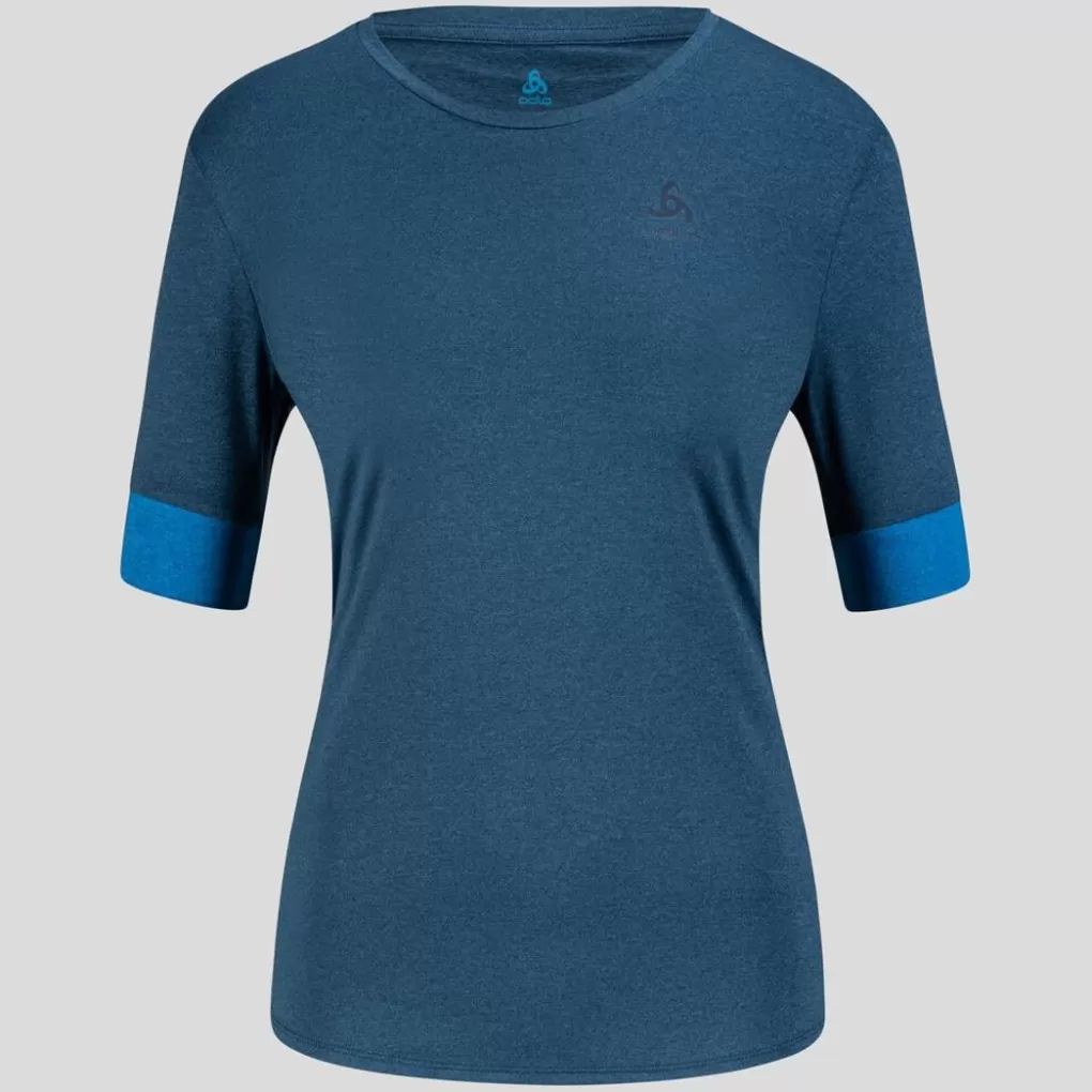 Odlo Run Easy Laufshirt Mit Rundhalsausschnitt Blue Wing Teal - Indigo Bunting Store