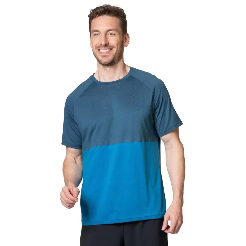 Odlo Run Easy T-Shirt Met Ronde Hals Blue Wing Teal - Indigo Bunting Hot