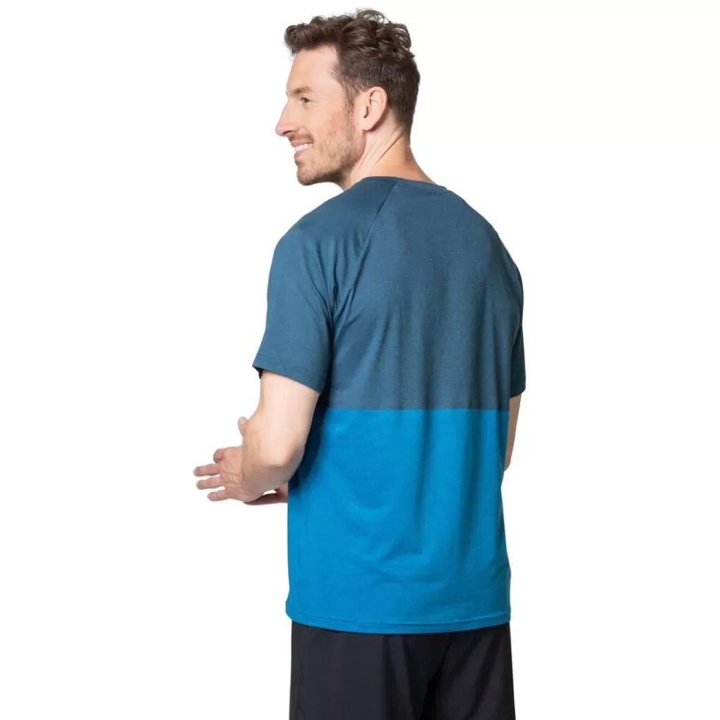 Odlo Run Easy T-Shirt Met Ronde Hals Blue Wing Teal - Indigo Bunting Hot