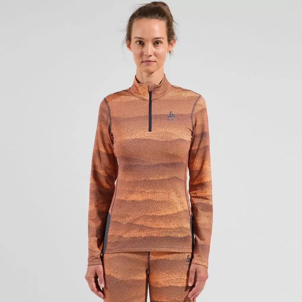 Odlo Whistler Base Layer Mit Halbrei Verschluss Live Wire - India Ink Flash Sale