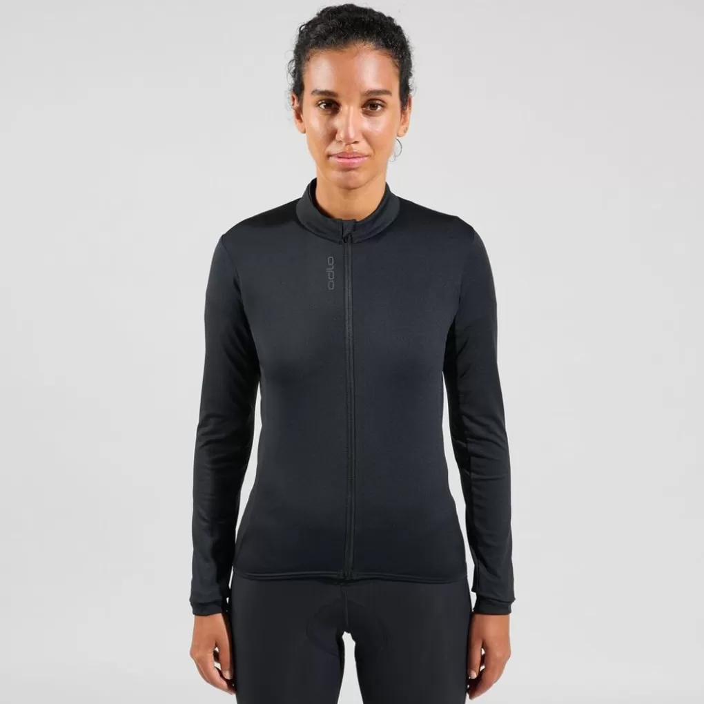 Odlo Zeroweight Ceramiwarm Mid-Layer-Radtrikot Black Best