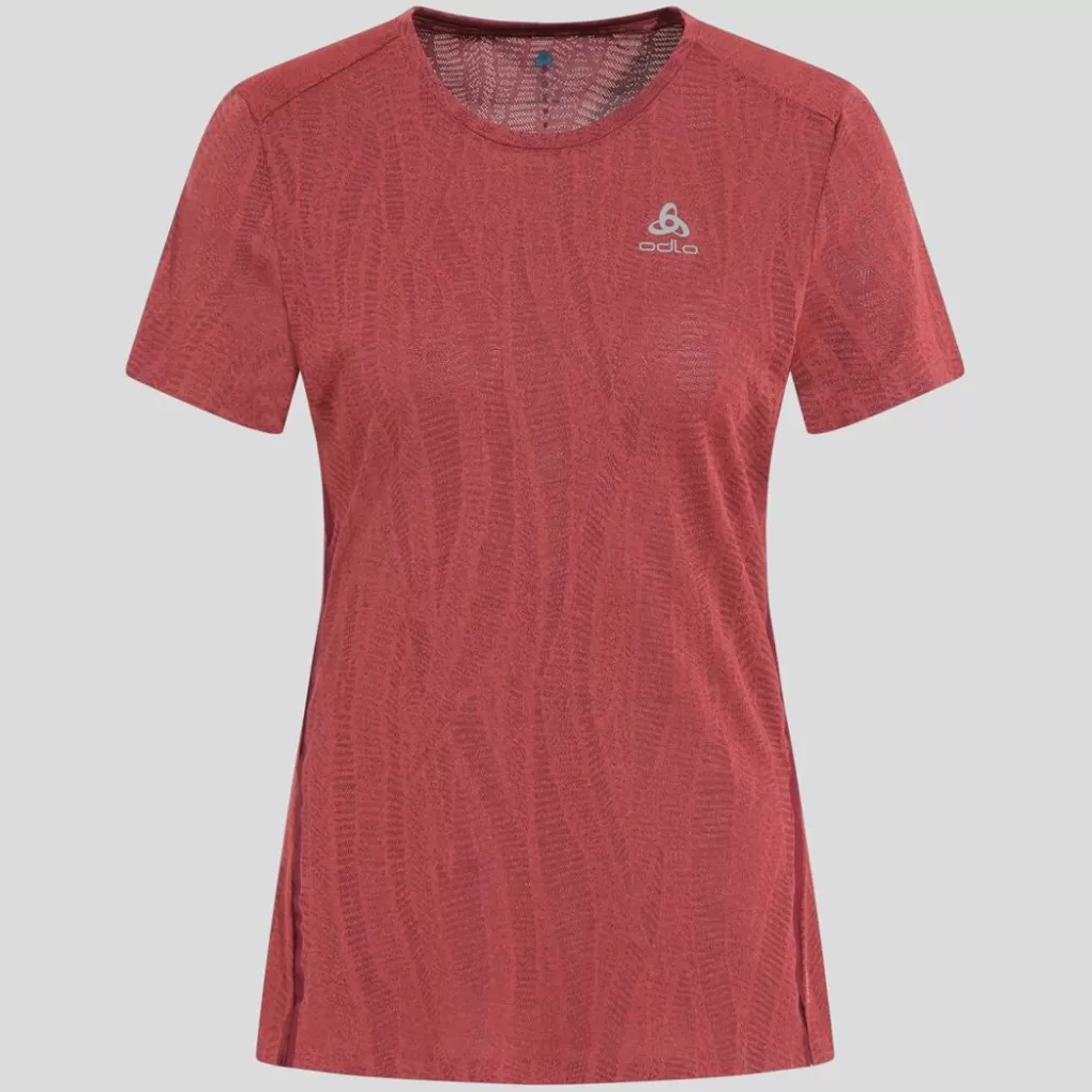 Odlo Zeroweight Engineered Chill-Tec Hardloopshirt Cinnabar Melange Shop